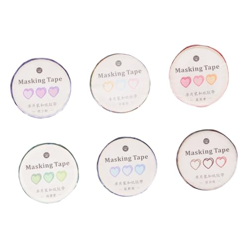 iplusmile 6Rollen Herz Washi Tape Papier für DIY Sammelalbum Dekoratives Klebeband für Scrapbooking Notizbuch und Geschenkverpackungen iplusmile 6Rollen Herz Washi Tape Papier für DIY Sammelalbum Dekoratives Klebeband für Scrapbooking Notizbuch und Geschenkverpackungen von iplusmile