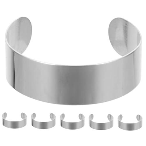 iplusmile 6Stücke Armreif Rohlinge mit Offener Manschette DIY Schmuckherstellung und Gravur für Designs Langlebig Verschleißfest und Vielseitig Einsetzbar von iplusmile