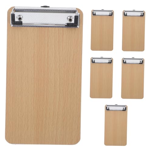 iplusmile 6Stücke Holz Klemmbrett Multifunktionale Zwischenablage aus Stabilem Holz für Büro Schule Restaurant mit Integriertem Stifthalter Elegantem Design iplusmile 6Stücke Holz Klemmbrett Multifunktionale Zwischenablage aus Stabilem Holz für Büro Schule Restaurant mit Integriertem Stifthalter Elegantem Design von iplusmile