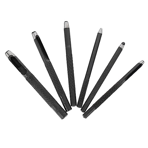 iplusmile 6Stücke Teiliges Lederlocher Hohlstempelwerkzeug für DIY Lederhandwerk Gürtel und Kleidung Strapazierfähiger Wärmebehandelter für Präzise Schnitte von iplusmile