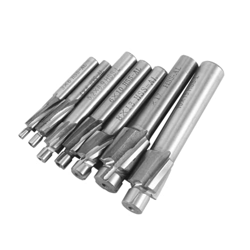 iplusmile 7 Stück Hochgeschwindigkeits-stahlfräsenschneider-set Werkzeug Bausatz Fräser Silver von iplusmile