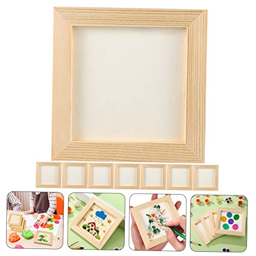 iplusmile 8 Stck Teiliges DIY Holzrahmen Quadratische Bilderrahmen für Glatte Oberfläche für Tonmalerei und Foto Bastelrahmen Robustes Holz Kreative Kunsthandwerk Rahmen iplusmile 8 Stck Teiliges DIY Holzrahmen Quadratische Bilderrahmen für Glatte Oberfläche für Tonmalerei und Foto Bastelrahmen Robustes Holz Kreative Kunsthandwerk Rahmen von iplusmile