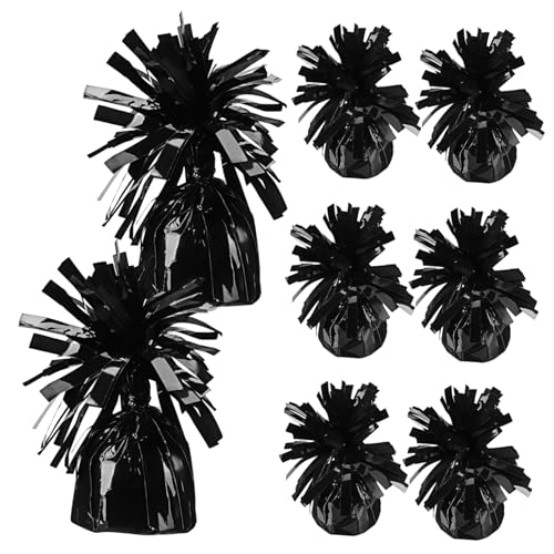 iplusmile 8 Stück Ballon-Anhänger Ballongewichte und Band Gewichte für Luftballons hochzeit ballons ballon halter Gewicht für Ballonparty Party-schweres Ballongewicht das Haustier Black von iplusmile