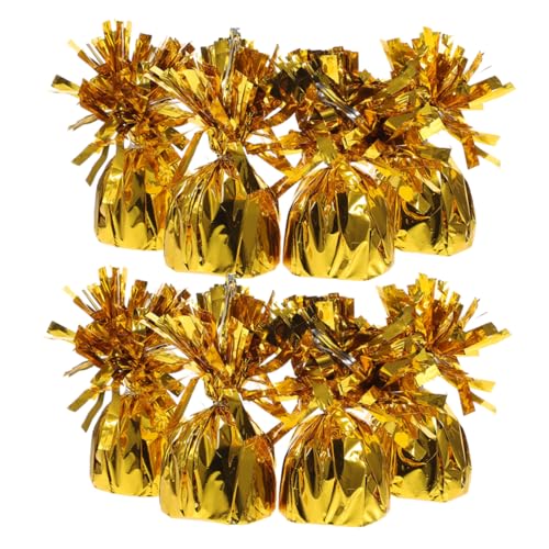 iplusmile 8 Stück Ballon-anhänger Ballongewichte Aus Metall Ballongirlande Luftballons Aufblasen, Pumpe Pastellfarbene Luftballons Ballongebläse Golden Zementblock von iplusmile