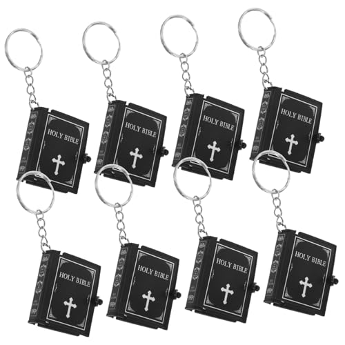 iplusmile 8 Stück Mini Bibel Schlüsselanhänger Kleine Bibel Heilige Bibel Schlüsselanhänger Religiöse Bibel Schlüsselanhänger Heilige Bibel Schlüsselanhänger Religiöser von iplusmile