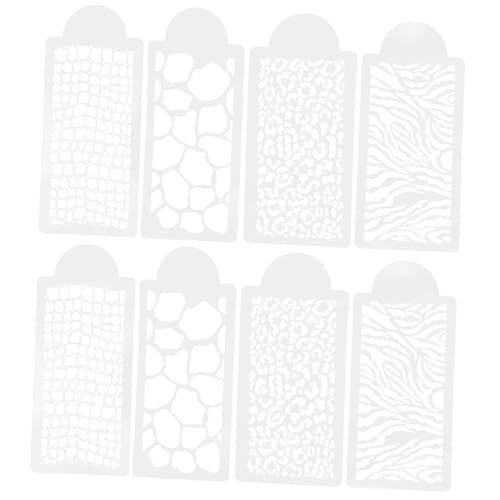 iplusmile 8 Stück Teiliges Leopard Muster Schablonen für DIY Tortendeko Wasserdichte Wiederverwendbare Airbrush Schablonen mit Feiner Verarbeitung Glatten Kanten und Vielfältigen Mustern von iplusmile