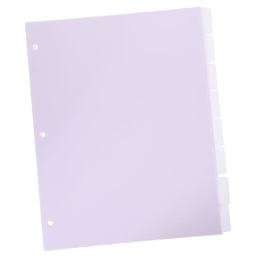 iplusmile 8 Stück Teiliges Notebook Trennblätter aus Langlebigem PP Zarte Ordner und Registereinlagen mit Löchern Lose Seitenmarker für Büro und Studium iplusmile 8 Stück Teiliges Notebook Trennblätter aus Langlebigem PP Zarte Ordner und Registereinlagen mit Löchern Lose Seitenmarker für Büro und Studium von iplusmile