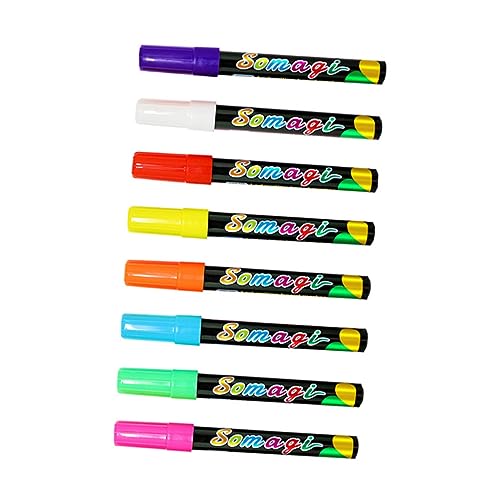 iplusmile 8Stücke Fluoreszierende Markierungsstifte Kreidestifte für Whiteboard Abwaschbare Marker mit Spitze für Schule und Büro Vielseitig Einsetzbar und Leicht von iplusmile
