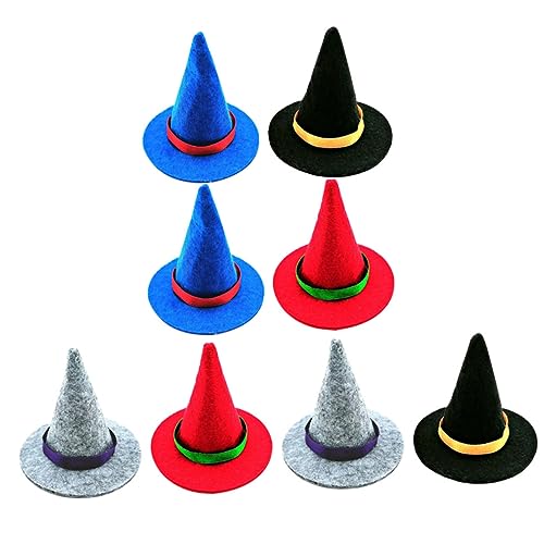 iplusmile 8Stücke Hexenhüte für Halloween Dekoration Partyhüte für Weinflaschen DIY Bastelbedarf Kleine Hüte für Festliche Anlässe von iplusmile