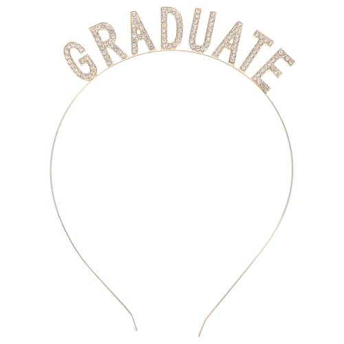 iplusmile Abschluss Stirnband Haarzubehör Abschluss Haarschmuck Herzlichen Glückwunsch Zur Kopfbedeckung Party Mädchen Haarband Strass-stirnband Mit Legierung Strass Golden von iplusmile