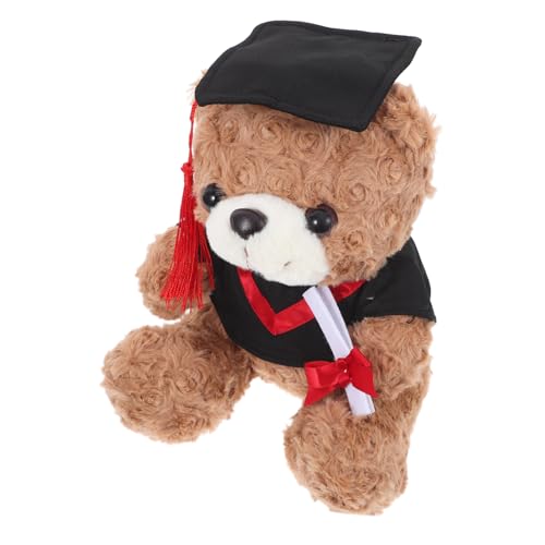 iplusmile Abschlussbärenpuppe Kuscheltier Party Charme tragen Anordnung Plüsch Andenken Strauß Dekoration Mini favorisieren Sachen Blume Sammlerstück Bären-Souvenir Ornament PP Baumwolle rot von iplusmile