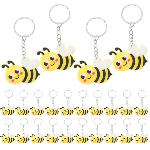 iplusmile Bienen-schlüsselanhänger-partygeschenke: 24 Stück Süße Cartoon-bienen-schlüsselanhänger-partygeschenke für Schlüssel, Tasche, Rucksack von iplusmile