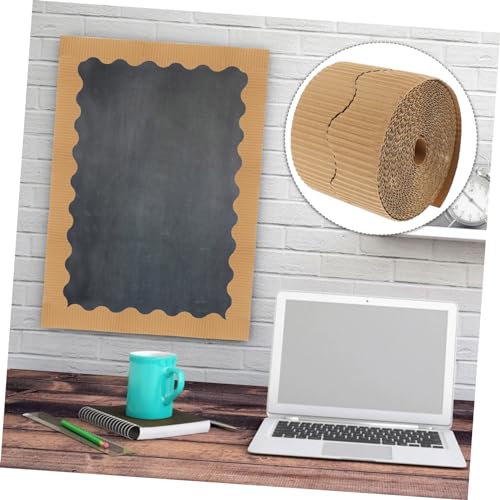 iplusmile DIY Bulletin Board Border Trim Wellenförmiges Dekorpapier für Klassenzimmer Pinnwand Fenster Wände Wellenförmiger Rand für Festival Dekorationen Einfach Zuschneidbar Vielseitig von iplusmile