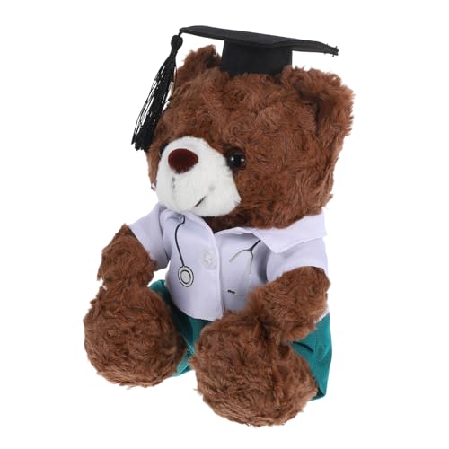 iplusmile Doktorabschlussbär Diplom-puppe Junggesellenbär Abschluss-tierspielzeug Abschluss Tierpuppe Tierspielzeug Für Die Abschlusssaison Abschluss-stofftier Plüsch Brown von iplusmile