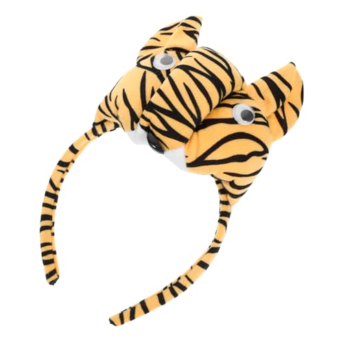 iplusmile Dschungeltier-stirnbänder Tierhaarreifen Cosplay -tierohren Tiger Kostüm Tierischer Hut Tiger Ohrstirnband Süße Tierstirnbänder Tigerohr Haarband Baumwolle von iplusmile