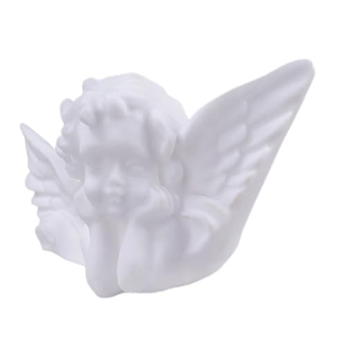 iplusmile Engel-Kuchendekoration Mini-Engel-Kuchenaufsatz Kuchendekorationen für die Kirche Hochzeitstorte-Engel-Topper Tisch Cherub Party-Engel-Kuchenaufsatz Mini-Engelstatuen Vinyl Weiß von iplusmile