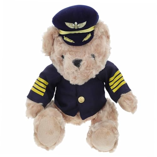 iplusmile Entzückendes Pilotenbär-plüschtier, Weiche Stoffbärenpuppe, Cartoon-bär, Stofftier, Bär in Pilotenuniform, Niedliches Pilotenbären-plüschtier, Kleine Bärenpuppe iplusmile Entzückendes Pilotenbär-plüschtier, Weiche Stoffbärenpuppe, Cartoon-bär, Stofftier, Bär in Pilotenuniform, Niedliches Pilotenbären-plüschtier, Kleine Bärenpuppe von iplusmile