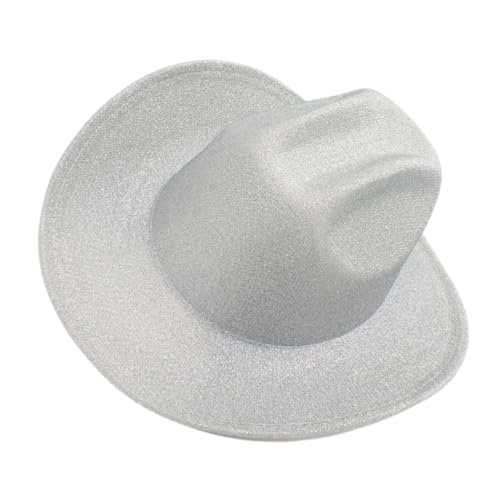 iplusmile Glänzender Cowgirl Hut Damen Western Partyhut für Festival Karneval Cosplay Leicht und Strapazierfähig Weiß von iplusmile