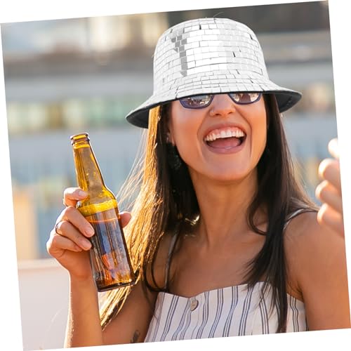 iplusmile Glitzer Disco Ball Fischerhut Damen Unisex Partyhut Leicht Modisch Bequem für Bühne Cosplay Geburtstag Bühne iplusmile Glitzer Disco Ball Fischerhut Damen Unisex Partyhut Leicht Modisch Bequem für Bühne Cosplay Geburtstag Bühne von iplusmile