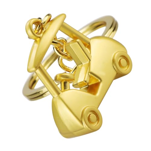iplusmile Golfwagen Schlüsselbund Golfplatz Schlüsselring Dekorative Schlüsselkette Anhängertasche Zauber Für Golfliebhaber Unisex Key Organizer von iplusmile
