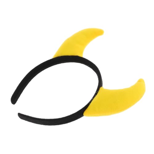 iplusmile Haarreif für Halloween Gelbes Teufelshorn Kopfschmuck für Damen Herren Einzigartiges Teufelskostüm Zubehör für Karneval Cosplay und Kostümpartys von iplusmile