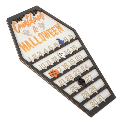 iplusmile Halloween Countdown Kalender aus Holz Design Langlebige Dekoration für Halloween Countdown Kreative Holzverarbeitung für Festliche von iplusmile