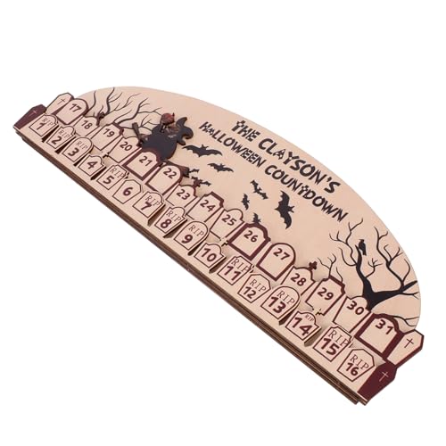iplusmile Halloween Holz Adventskalender mit Hexenmotiv Langlebiger Desktop Kalender zur Tägigen Halloween Countdown Dekoration Sicher Verarbeitet Wiederverwendbar als für Freunde und iplusmile Halloween Holz Adventskalender mit Hexenmotiv Langlebiger Desktop Kalender zur Tägigen Halloween Countdown Dekoration Sicher Verarbeitet Wiederverwendbar als für Freunde und von iplusmile