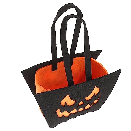 iplusmile Halloween Süßigkeitentasche Gewebtem Wiederverwendbare Geschenktüte mit Griffen Dekorative Orangefarbene Teufelsgesicht für Halloween Feiern iplusmile Halloween Süßigkeitentasche Gewebtem Wiederverwendbare Geschenktüte mit Griffen Dekorative Orangefarbene Teufelsgesicht für Halloween Feiern von iplusmile
