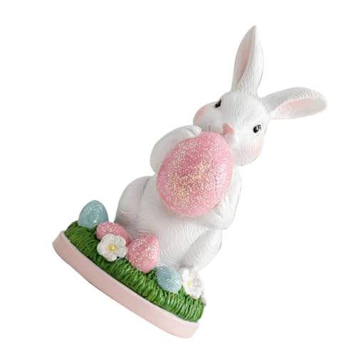 iplusmile Hasen Ornament Kaninchen Ornament Frühling Ostern Tischdekoration Ornamente Handarbeiten Frohe Ostern Dekoration Osterhase Mit Eiern Ornamente Aus Kunstharz von iplusmile