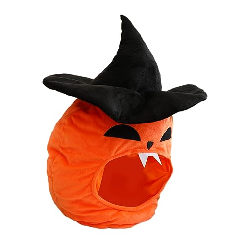 iplusmile Hexen Kürbis Kopfbedeckung aus Plüschmaterial Lustiger Hut für Halloween Party Kreative Foto Requisite für Karneval und Cosplay Leuchtende Farben und Modisches Design von iplusmile