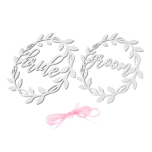iplusmile Hochzeit Stuhlschilder aus Holz Bride And Groom Zeichen mit Rosa Band Wiederverwendbare Stuhldekoration für Brautpaar Personalisierte Hochzeit Deko für Stuhl Rücken Langlebig und iplusmile Hochzeit Stuhlschilder aus Holz Bride And Groom Zeichen mit Rosa Band Wiederverwendbare Stuhldekoration für Brautpaar Personalisierte Hochzeit Deko für Stuhl Rücken Langlebig und von iplusmile