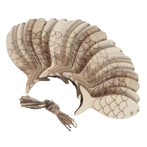 iplusmile Holz Fische zum Basteln Teiliges mit Juteband Unbemalte Holzfiguren für DIY Dekoration Tischdeko Fisch Taufe Konfirmation Natürliche Holzstreu Ornamente iplusmile Holz Fische zum Basteln Teiliges mit Juteband Unbemalte Holzfiguren für DIY Dekoration Tischdeko Fisch Taufe Konfirmation Natürliche Holzstreu Ornamente von iplusmile