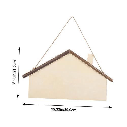 iplusmile Holz Hängeschild Blanko mit Hanfseil Langlebiges DIY Holzschild für Club Laden Glatte Oberfläche Praktische Dekoration Kreative Bastelplatte für Handarbeiten von iplusmile