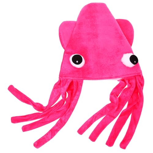 iplusmile Hut Für Karneval Pinker Cartoon Tintenfischhut Lustige Kopfbedeckung Für Partys Und Auftritte Einzigartiges Accessoire Für Besondere Anlässe Kreative Verkleidung von iplusmile