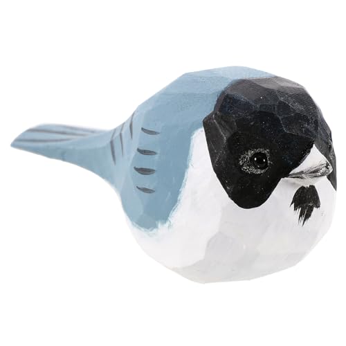 iplusmile Kleine fette Vogelschmuckstücke Ornamente Vögel Dekoration Vogelverzierung Wohnkultur holzspielzeug bastelset Holz-Vögel-Dekoration Vogelfiguren Vogel Figur hölzern Blau von iplusmile