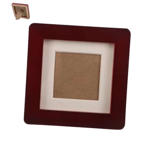 iplusmile Kleiner Quadratischer Bilderrahmen aus Massivem Holz Stabiler Mini Stand Natürlicher Holzlook Kompakt für Kleine Fotos Wie Hochzeits oder Babybilder für Schreibtisch Regal Büro und von iplusmile