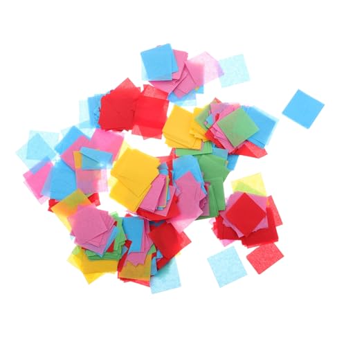 iplusmile Konfetti Papier Quadrate Streudeko für Hochzeit Geburtstag Party Dekoration Vielseitig Farbige Konfetti Squares für Festliche Anlässe und Bastelprojekte von iplusmile