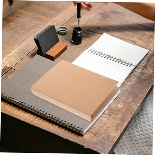iplusmile Kraftpapier Ringbuch Cover Langlebige Ring Loseblatt Mappe Schmutzresistent Wiederverwendbar Geeignet für Büro Schule Lehrer und Studenten von iplusmile