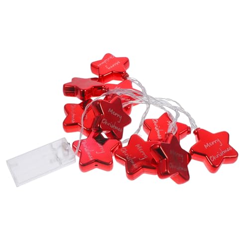 iplusmile LED Weihnachtsstern Lichterkette LED Innenbeleuchtung Batteriebetrieben mit Konstantem Licht Rote Sterne Langlebiges Kunststoffmaterial Festliche Weihnachtsdeko für Wohnzimmer von iplusmile