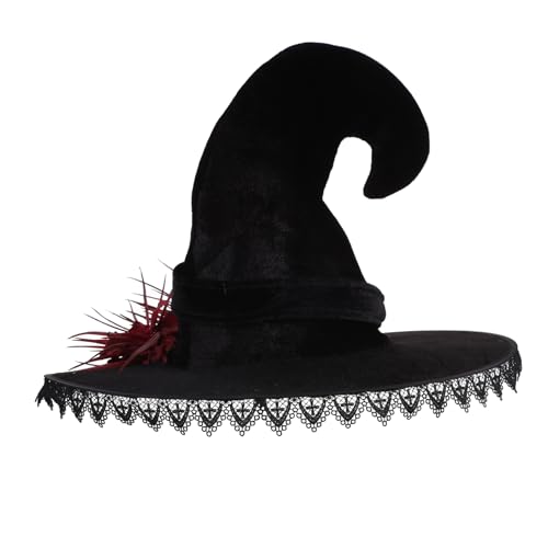 iplusmile Leichter Halloween Hexenhut für Mottopartys Dekorativer Partyhut Weinrot Kreatives Accessoire für Kostümpartys Bühnenauftritte und Halloween Events iplusmile Leichter Halloween Hexenhut für Mottopartys Dekorativer Partyhut Weinrot Kreatives Accessoire für Kostümpartys Bühnenauftritte und Halloween Events von iplusmile