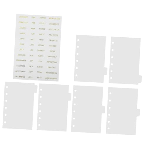 iplusmile Ordner Trennblätter aus Frosted PP Transparente Binder Divider mit Klarem Design Langlebige Trennseiten für Ringbuch Notizbuch Planer Teiligem mit Goldfarbenen Aufklebern iplusmile Ordner Trennblätter aus Frosted PP Transparente Binder Divider mit Klarem Design Langlebige Trennseiten für Ringbuch Notizbuch Planer Teiligem mit Goldfarbenen Aufklebern von iplusmile