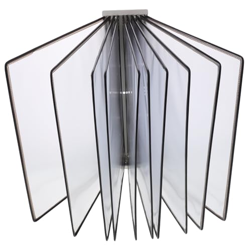 iplusmile Ordner umdrehen Dateispeicher für die Wandmontage 10-seitiger Datei-Organizer Display-Systemhalter Tasche für Referenzdateien Office-Datei-Organizer Eisen Black von iplusmile