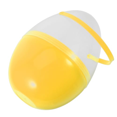 iplusmile Ostereier Leere Eier Zum Füllen Klare Eier, Befüllbares Ornament Eier Befüllbar Eier Jumbo Klare Griffe Dekoration Eiersuche Behälter Große Eier Ostereiendekoration Pp Gelb von iplusmile