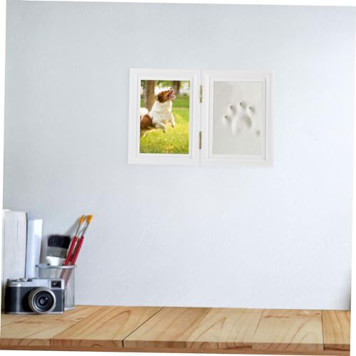 iplusmile Pfotenabdruck Hund Holz Fotorahmen mit Clay Kit für Hunde und Katzen Andenken Haustier Pfotenabdruck Kit Langlebig und Dekorativ iplusmile Pfotenabdruck Hund Holz Fotorahmen mit Clay Kit für Hunde und Katzen Andenken Haustier Pfotenabdruck Kit Langlebig und Dekorativ von iplusmile
