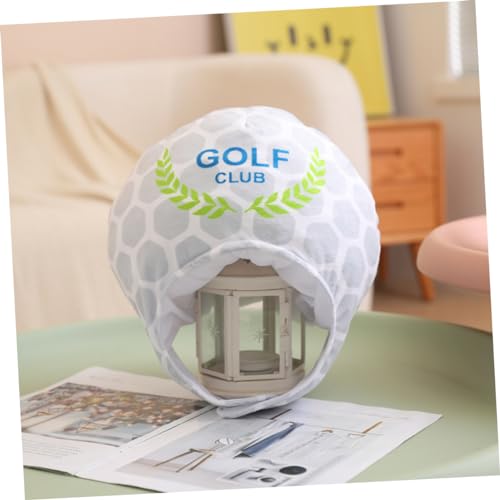 iplusmile Plüsch Golfball Kostüm Mütze Lustige Kopfbedeckung für Sportparty und Cosplay Foto Requisit Einfache Handhabung Geschenkidee für Familie und Freunde von iplusmile