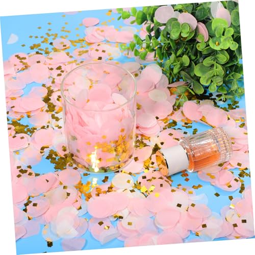 iplusmile Rundes Party Konfetti Papierkonfetti Füller in Hellrosa mit Metallic für Geburtstagsdeko Hochzeitsfeier Ballons und Jubiläum Vielseitig Einsetzbar von iplusmile