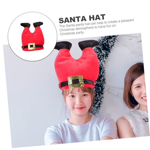 iplusmile Santa Claus Hose Mütze Weihnachtsmütze Lustiger Performance Hut Xmas Party Weihnachtsmann Kostüm Zubehör Unisex Bequeme Passform Atmungsaktiv von iplusmile