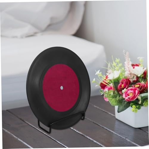 iplusmile Schallplattenständer Aus Vinyl Rekordhalter Vinyl -rekordstand Schallplattenhalter Plattenständer Speicherspeicher Vinyl-schallplatten-display Plattenwand Anzeigen Schwarz Eisen von iplusmile