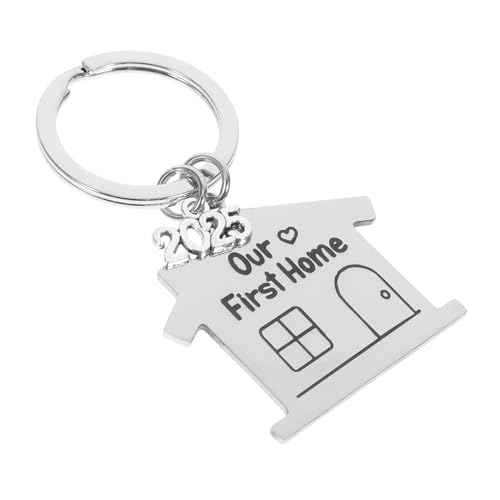 iplusmile Schlüsselanhänger Our First Home Haus Einweihungsgeschenk Tragbarer Metall Schlüsselring für Familie Freunde Leichtes Design Langlebig und Vielseitig Nutzbar von iplusmile