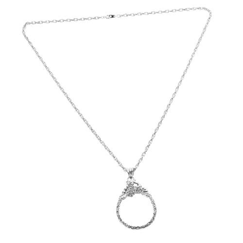 iplusmile Schmucklupe Kette mit Vergrößerungsglas für Leichtes Tragbares Geeignet für Wintermode Wie Pullover und Schals Accessoire für Alltag und Senioren von iplusmile